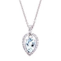 Vicenza - Piazzetta Palladio 2 - Necklace Crivelli Woman Acquamarina in White Gold Acquamarina 1.26 Ct 372-3009 - 372-3009